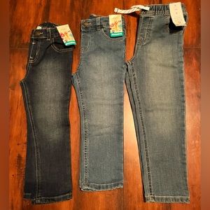 NWT Lot of 3 Toddler Boys size 4T Slim Garanimals Jeans